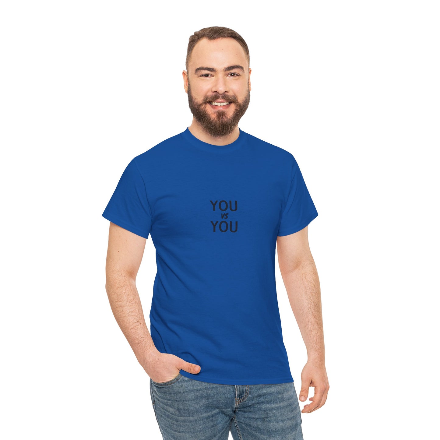 You VS You fitness T-shirt - Heavy Cotton Tee