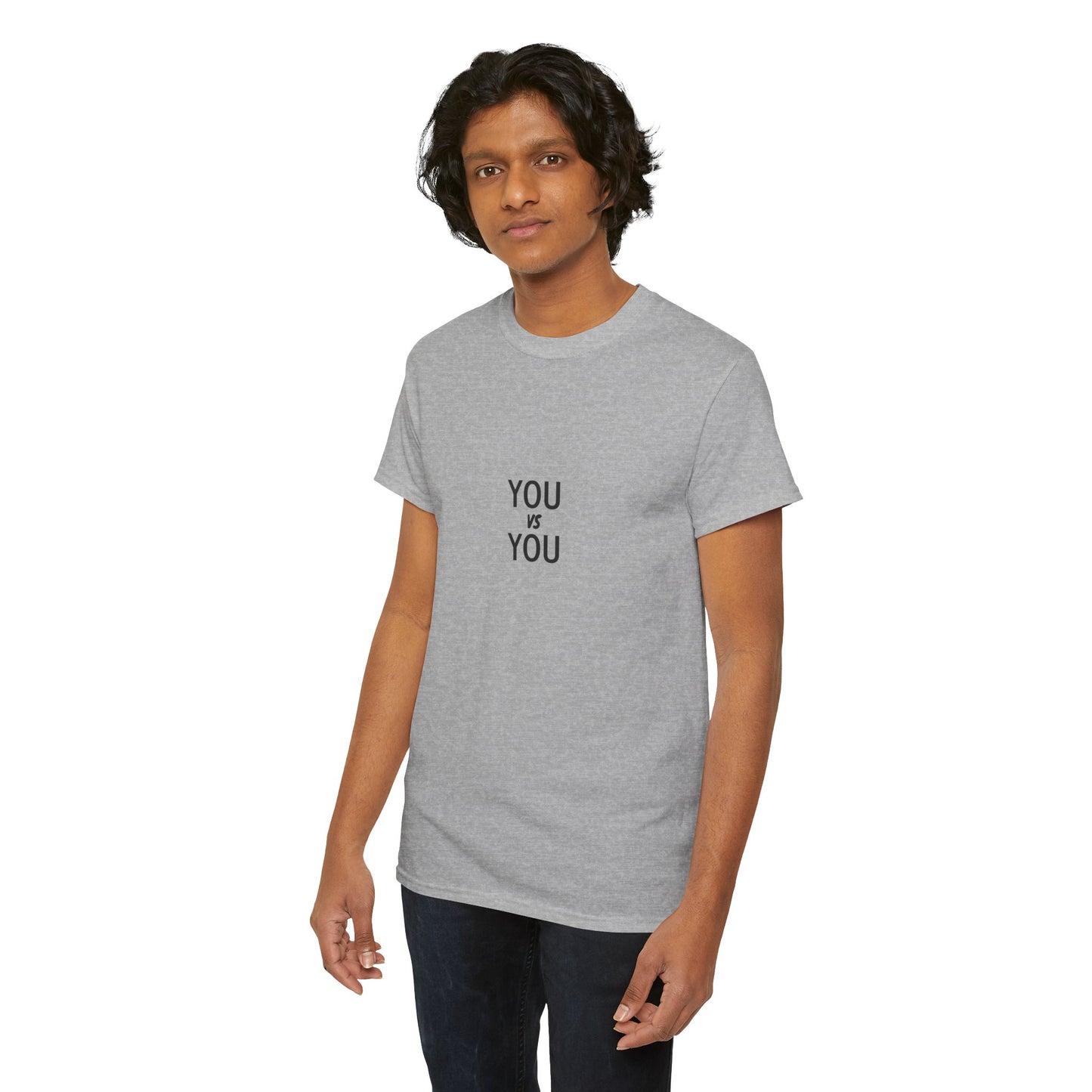 You VS You fitness T-shirt - Heavy Cotton Tee