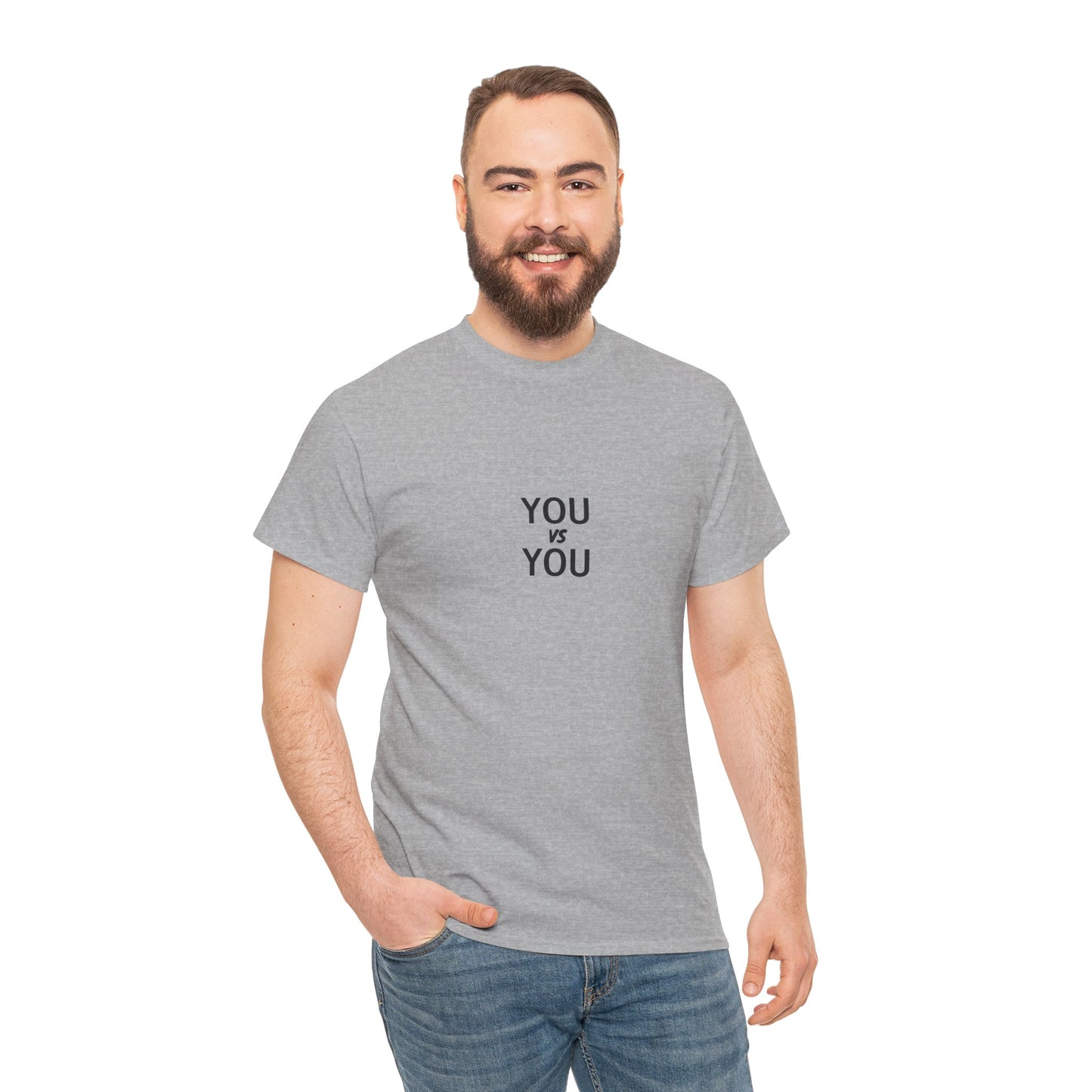 You VS You fitness T-shirt - Heavy Cotton Tee
