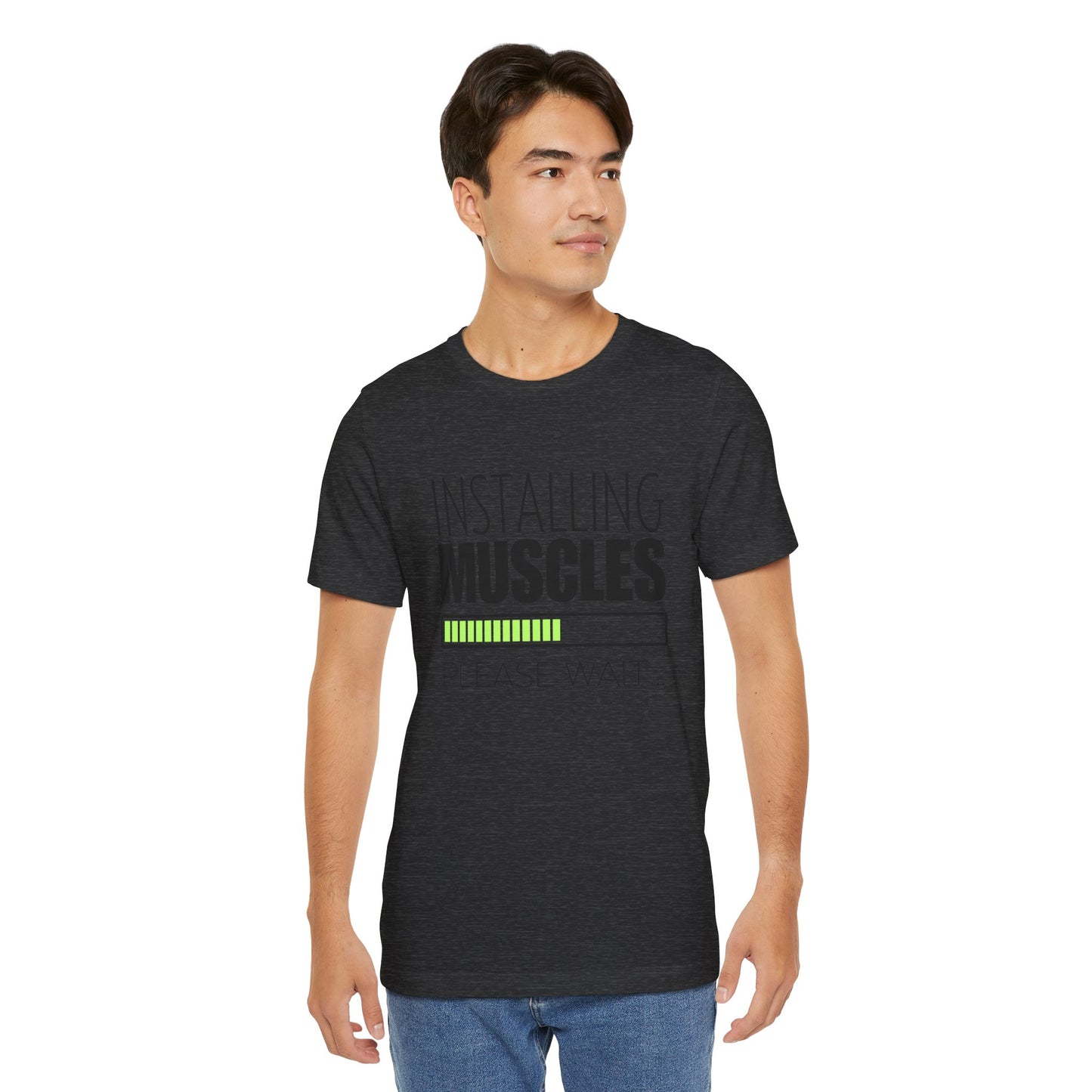 Men's Fitness Installing Muscles - Jersey Short Sleeve Tee