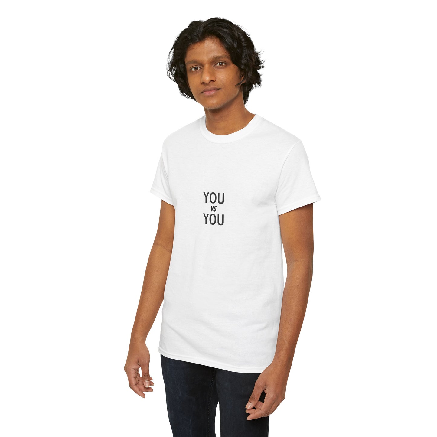 You VS You fitness T-shirt - Heavy Cotton Tee