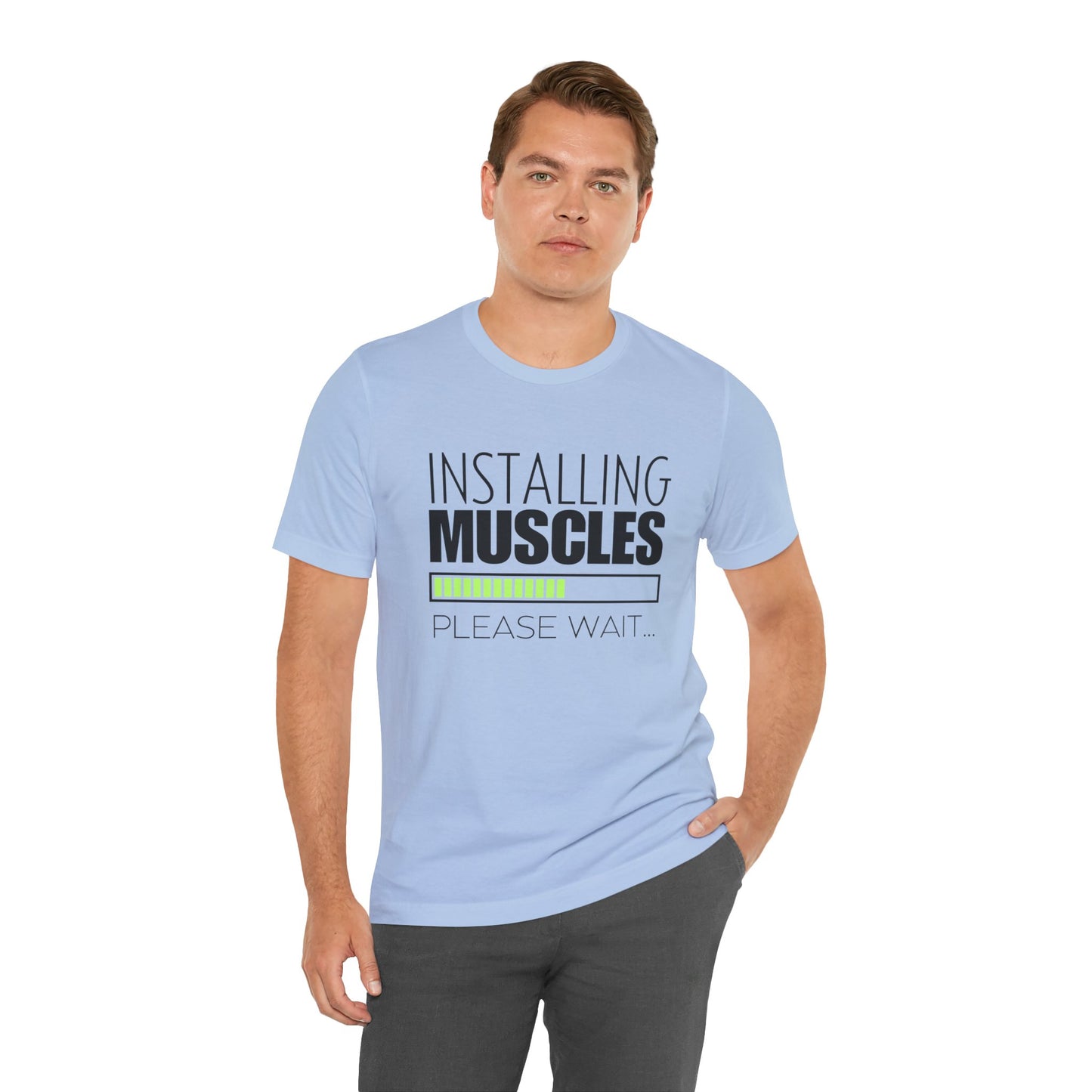 Men's Fitness Installing Muscles - Jersey Short Sleeve Tee