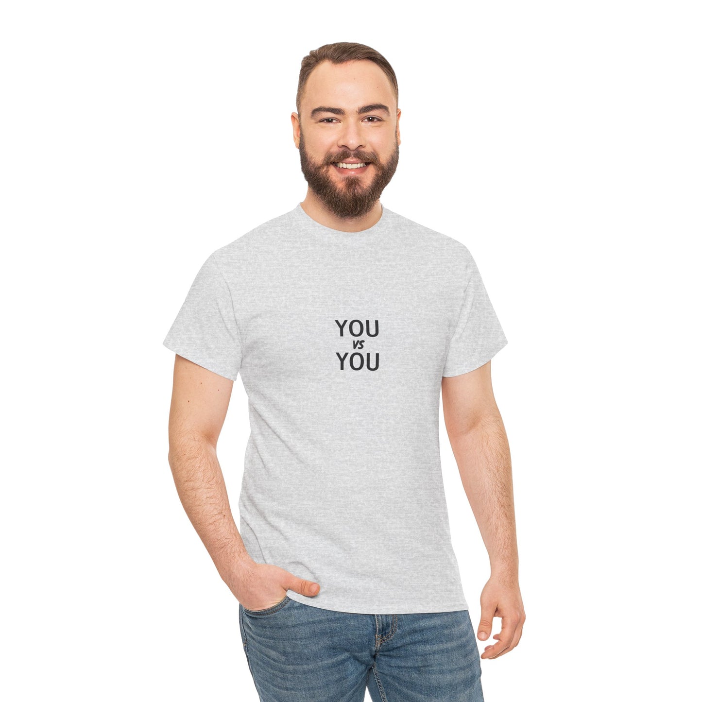 You VS You fitness T-shirt - Heavy Cotton Tee