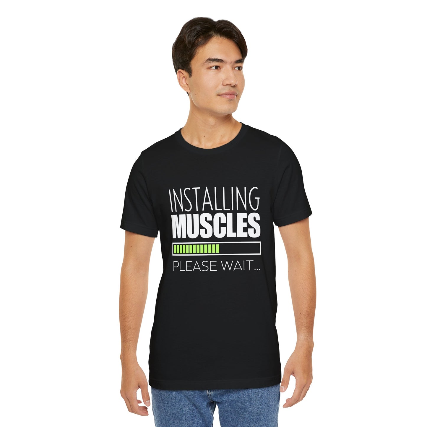 Men's Fitness Installing Muscles - Jersey Short Sleeve Tee