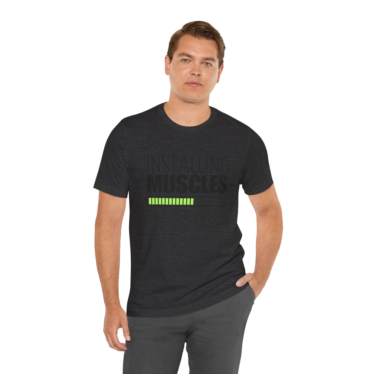 Men's Fitness Installing Muscles - Jersey Short Sleeve Tee