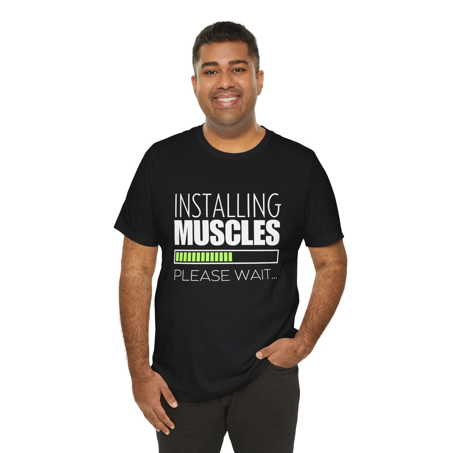 Men's Fitness Installing Muscles - Jersey Short Sleeve Tee