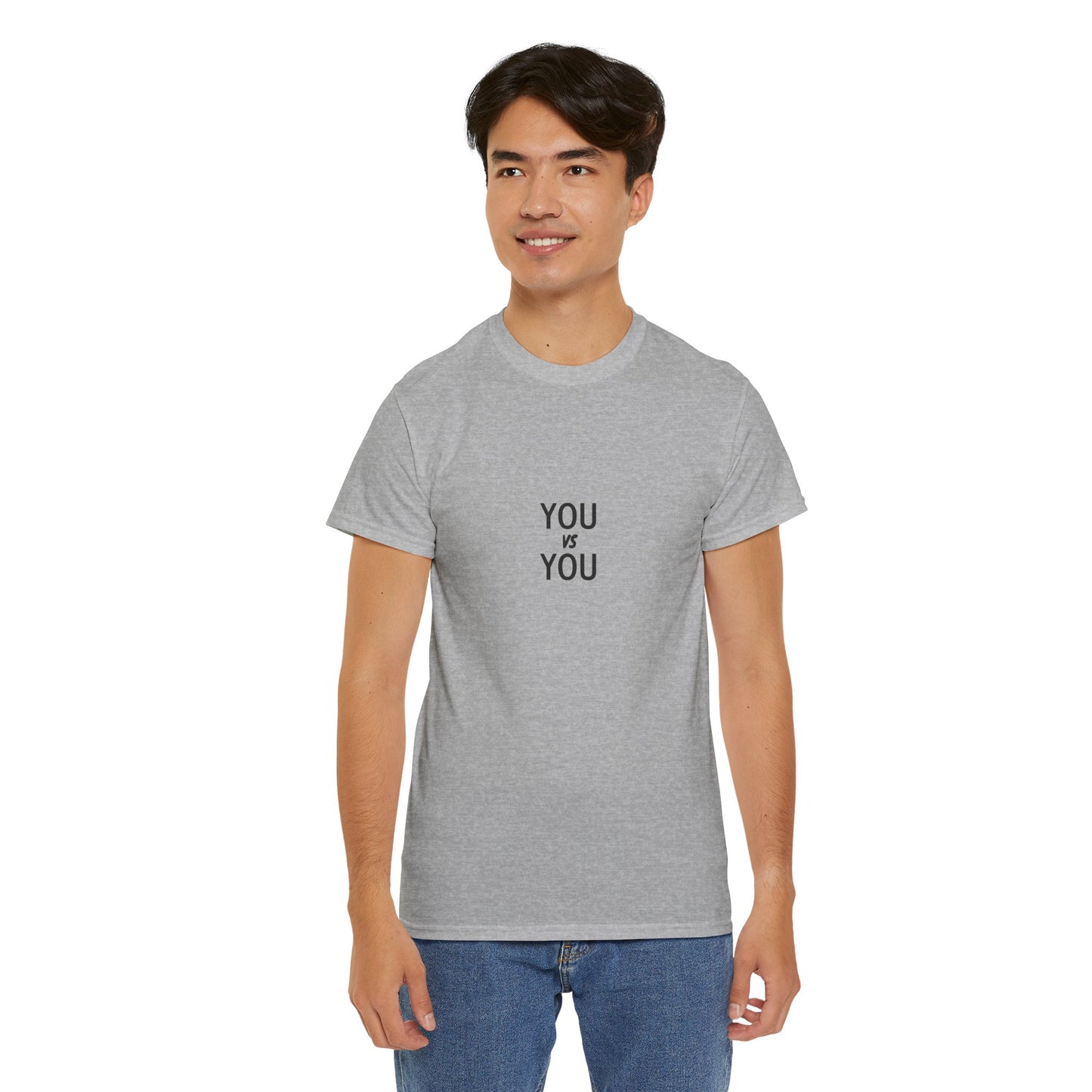 You VS You fitness T-shirt - Heavy Cotton Tee