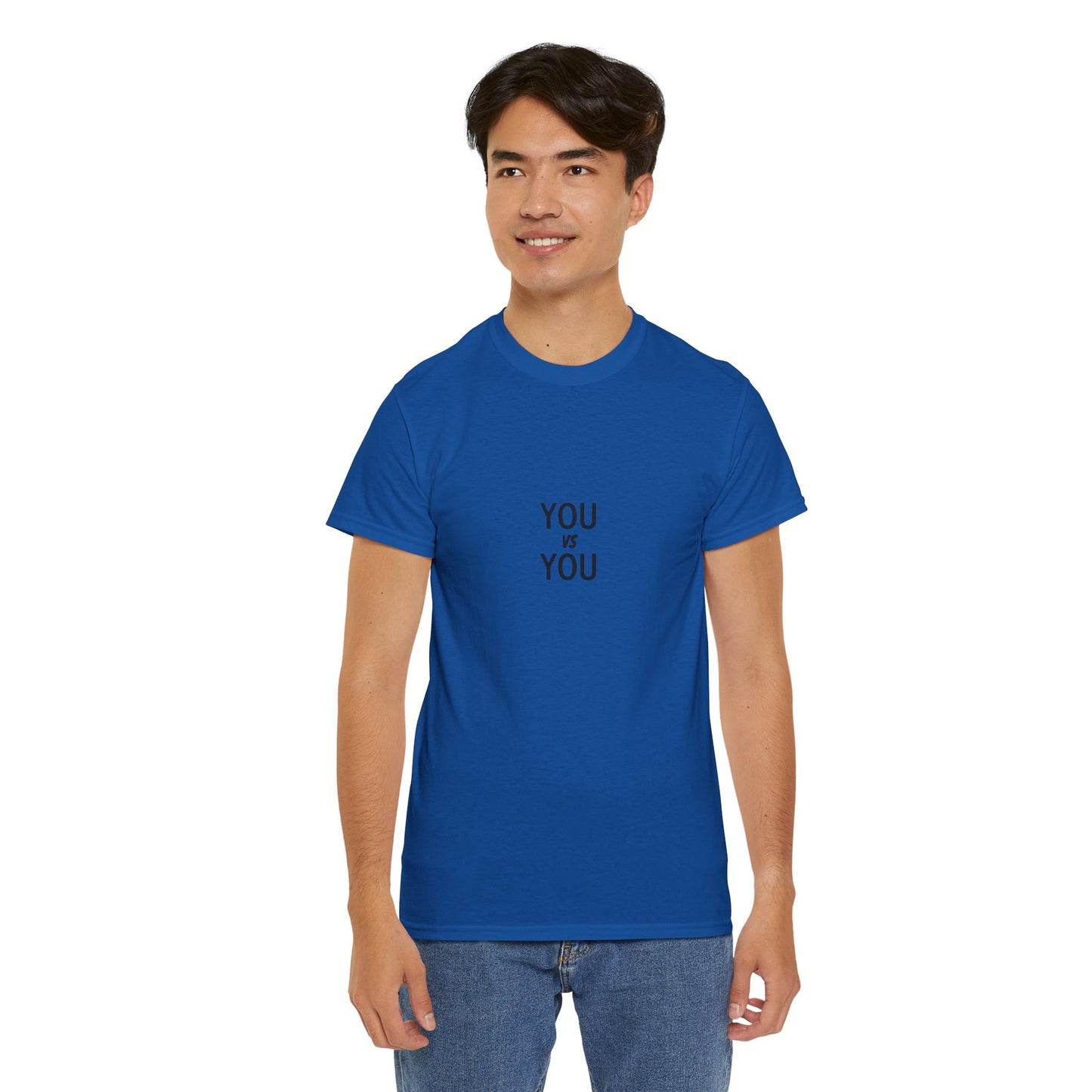 You VS You fitness T-shirt - Heavy Cotton Tee