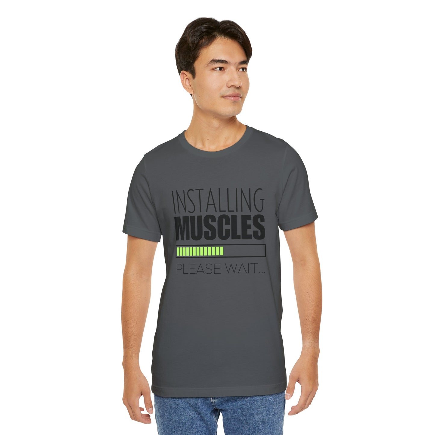 Men's Fitness Installing Muscles - Jersey Short Sleeve Tee