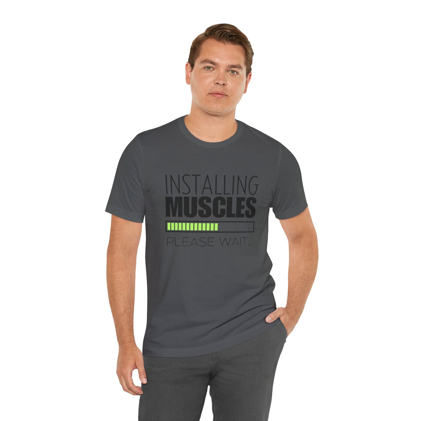 Men's Fitness Installing Muscles - Jersey Short Sleeve Tee