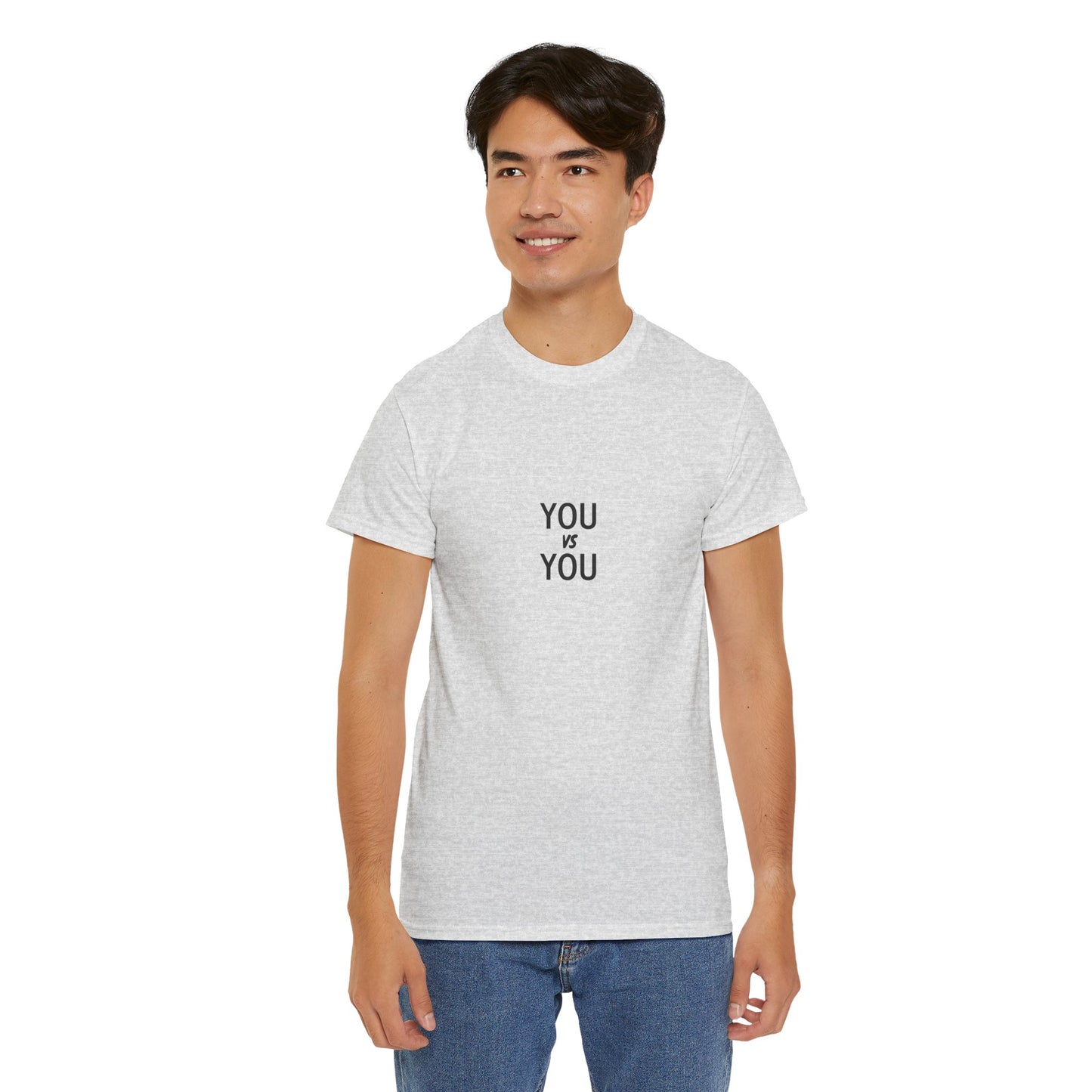 You VS You fitness T-shirt - Heavy Cotton Tee