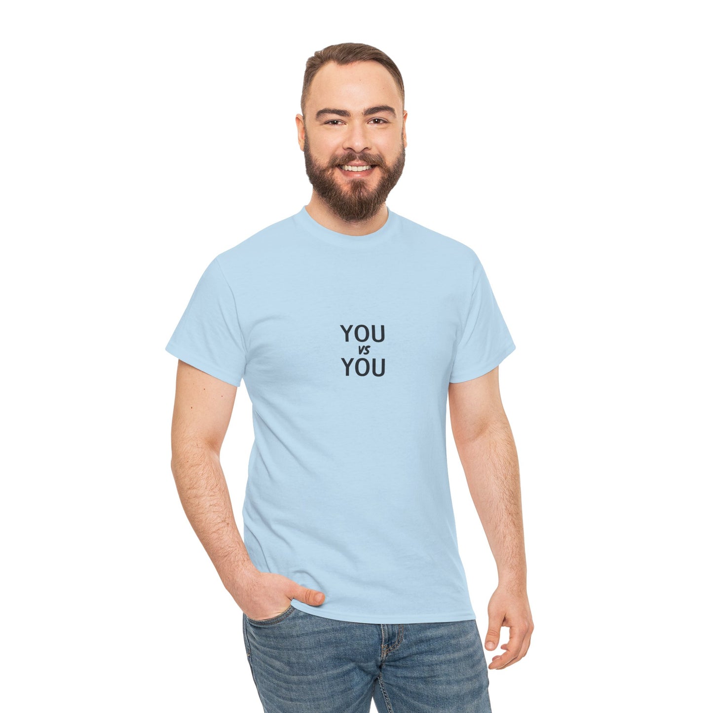 You VS You fitness T-shirt - Heavy Cotton Tee