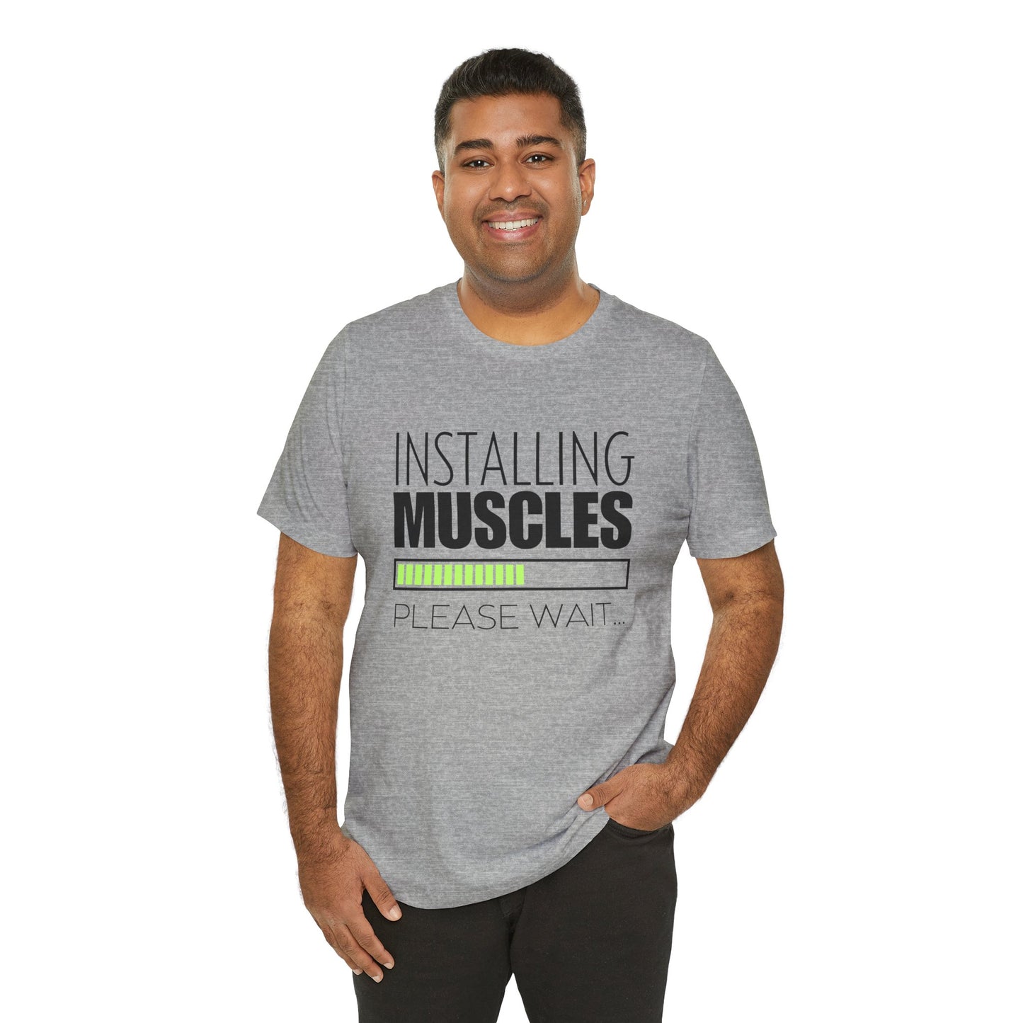 Men's Fitness Installing Muscles - Jersey Short Sleeve Tee