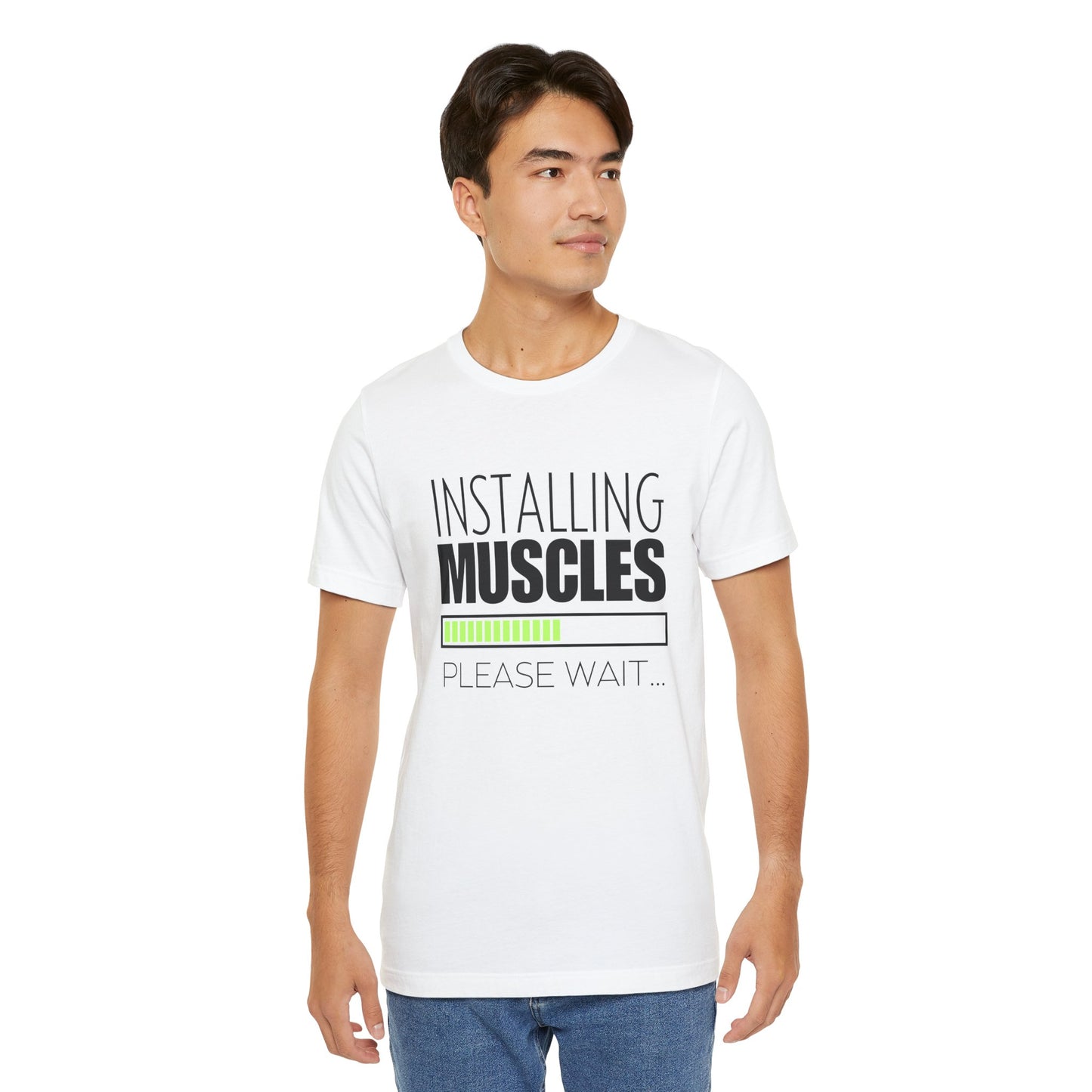 Men's Fitness Installing Muscles - Jersey Short Sleeve Tee