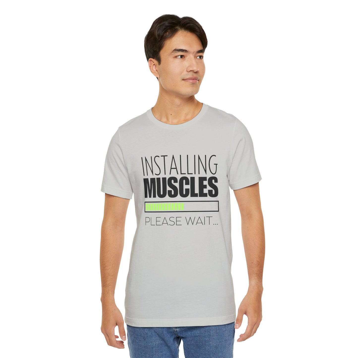 Men's Fitness Installing Muscles - Jersey Short Sleeve Tee