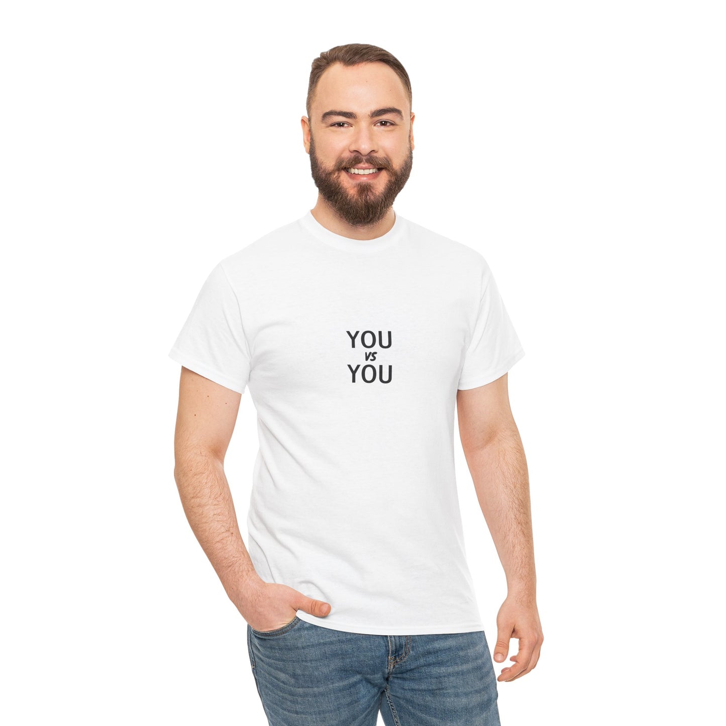 You VS You fitness T-shirt - Heavy Cotton Tee