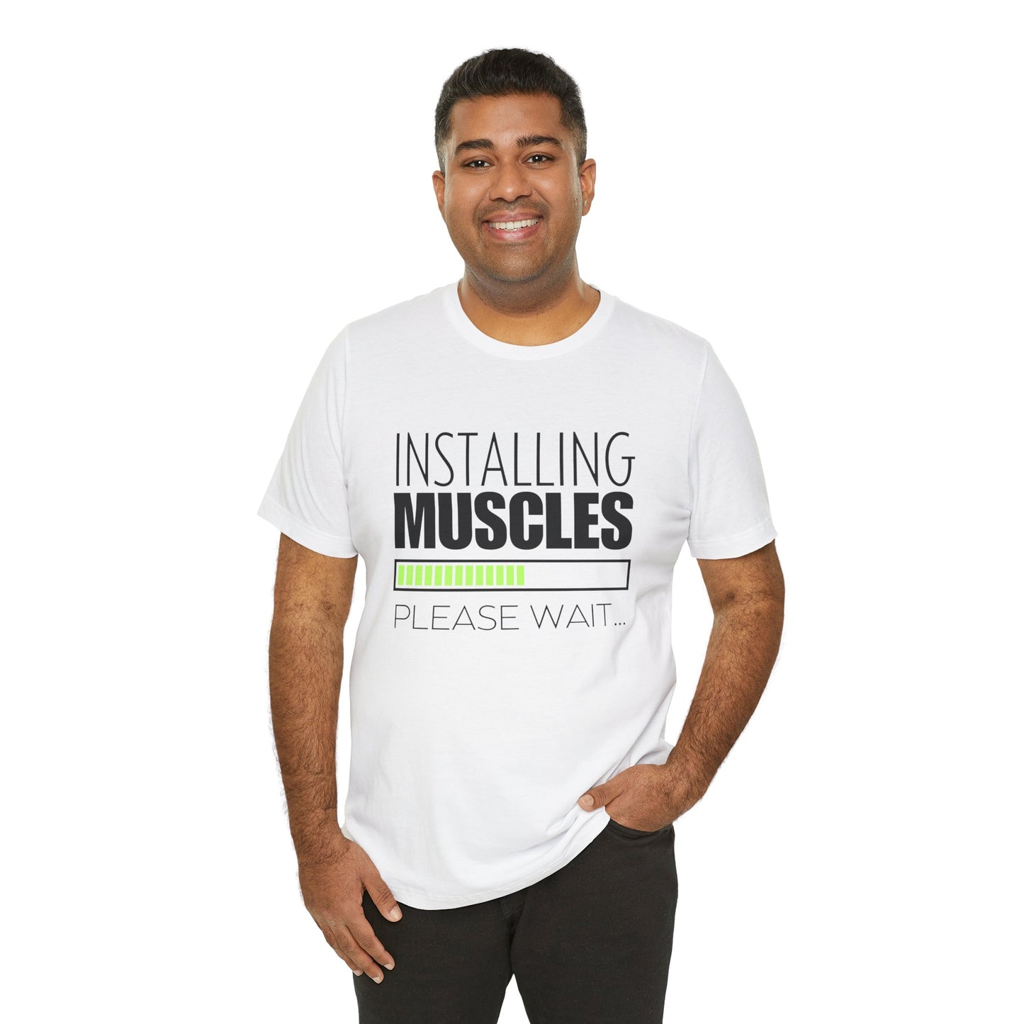 Men's Fitness Installing Muscles - Jersey Short Sleeve Tee