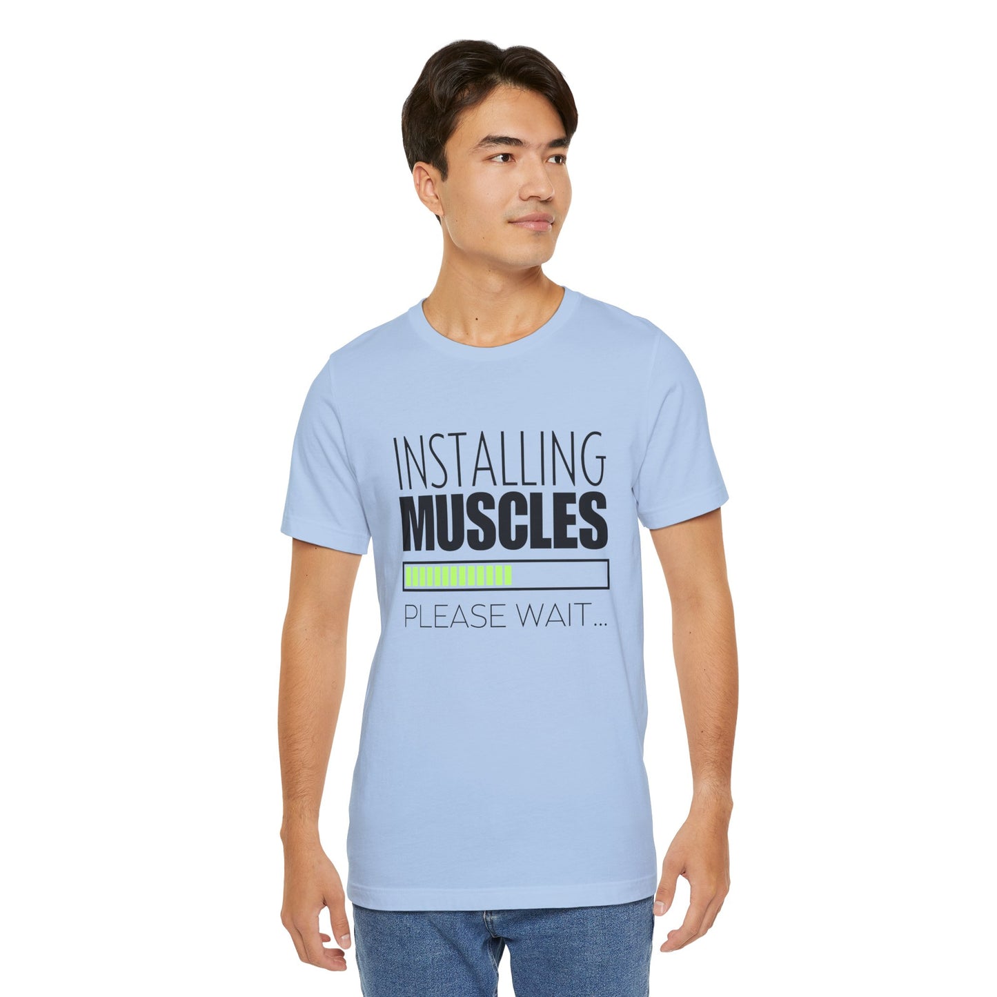 Men's Fitness Installing Muscles - Jersey Short Sleeve Tee