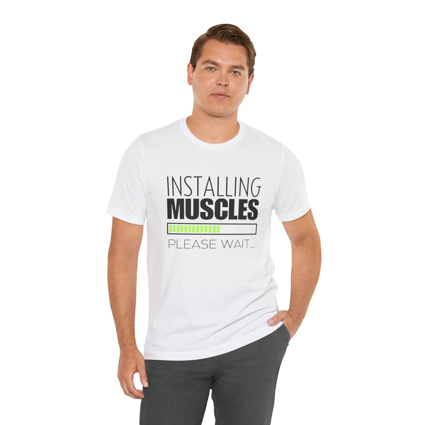 Men's Fitness Installing Muscles - Jersey Short Sleeve Tee
