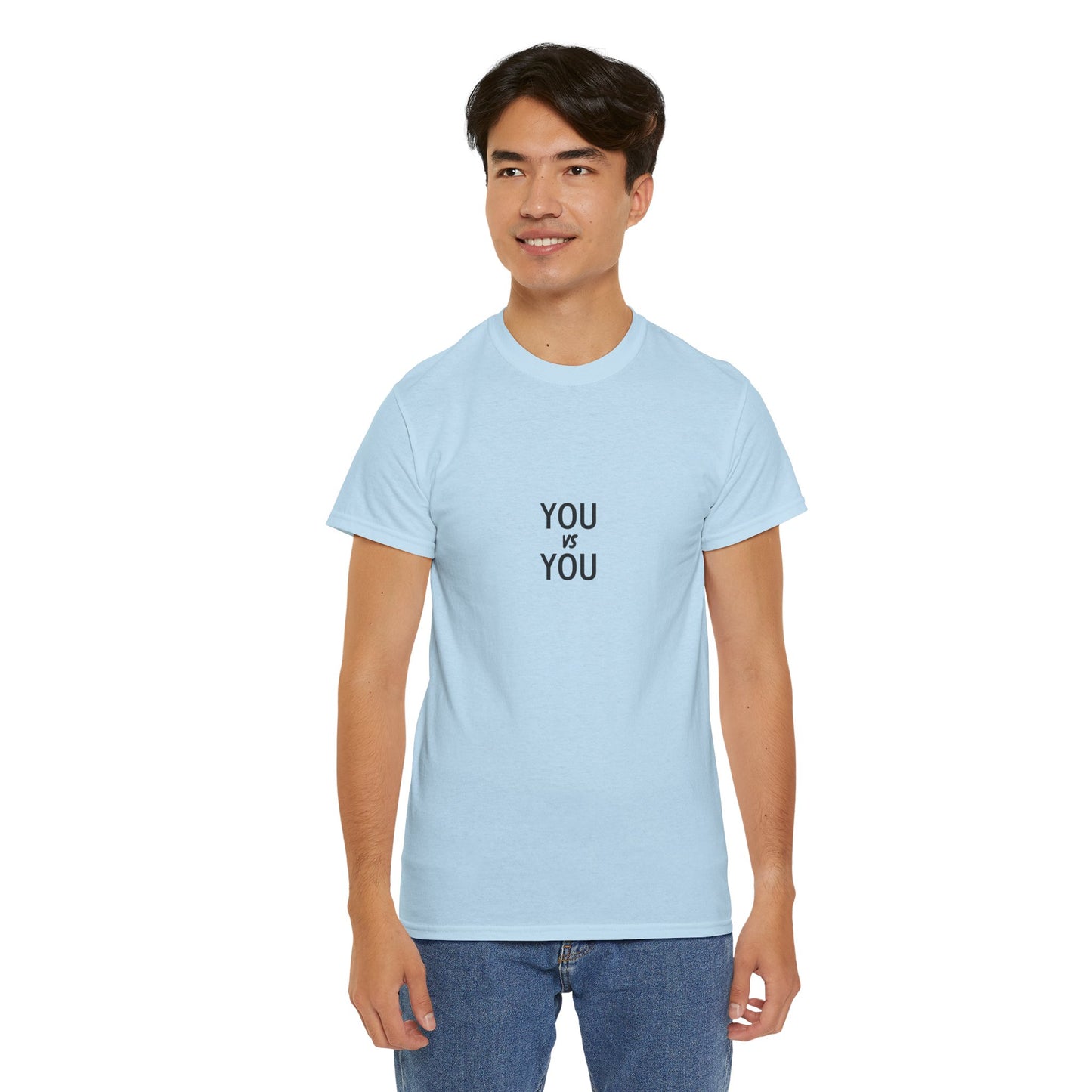 You VS You fitness T-shirt - Heavy Cotton Tee