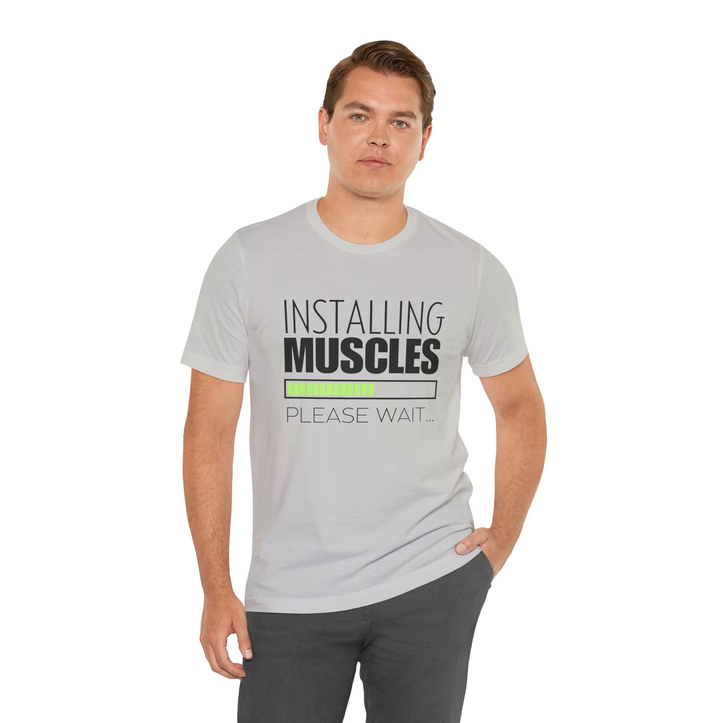 Men's Fitness Installing Muscles - Jersey Short Sleeve Tee
