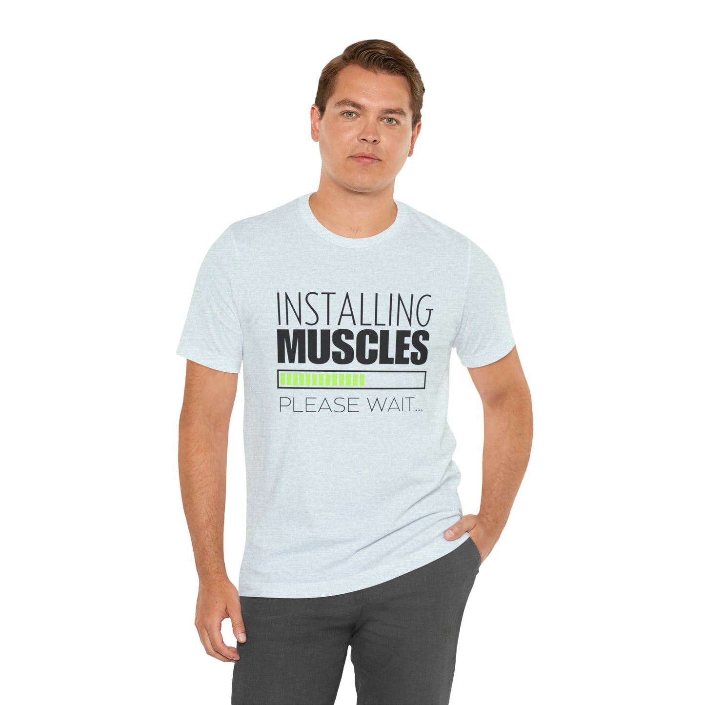 Men's Fitness Installing Muscles - Jersey Short Sleeve Tee