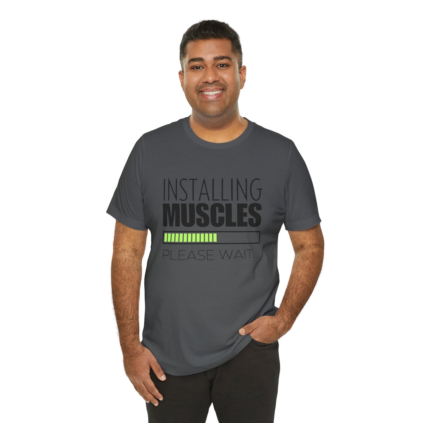 Men's Fitness Installing Muscles - Jersey Short Sleeve Tee