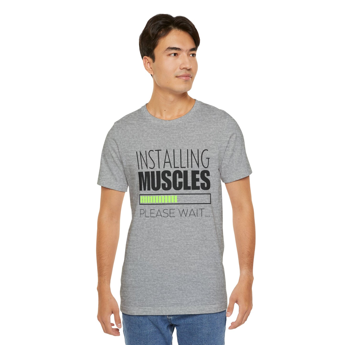 Men's Fitness Installing Muscles - Jersey Short Sleeve Tee