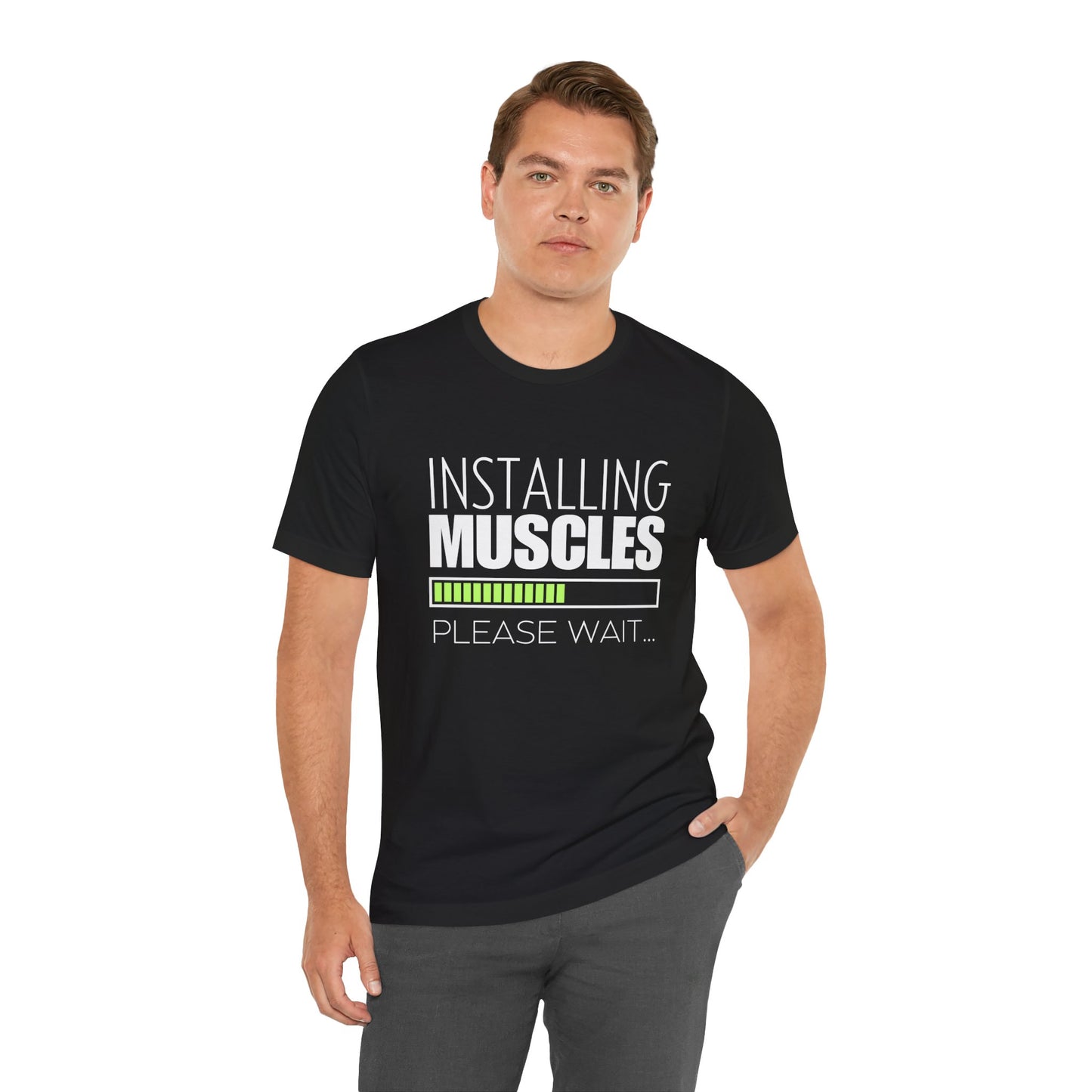 Men's Fitness Installing Muscles - Jersey Short Sleeve Tee