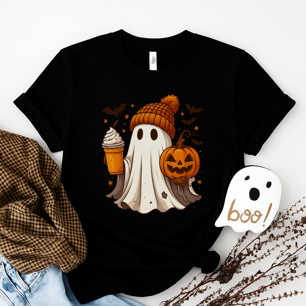 Halloween Ghost T-shirt, Halloween Gift, Fall Shirt, Cute Spooky Ghost Halloween Tshirt