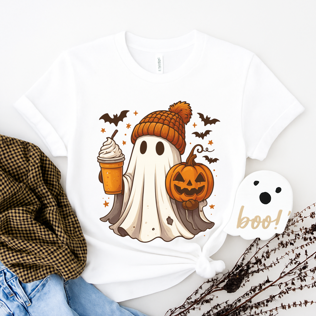 Halloween Ghost T-shirt, Halloween Gift, Fall Shirt, Cute Spooky Ghost Halloween Tshirt