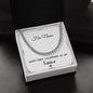 Personalized Happy 1st Valentines As My Fiance Gift - Cuban Link Chain