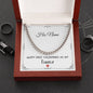 Personalized Happy 1st Valentines As My Fiance Gift - Cuban Link Chain