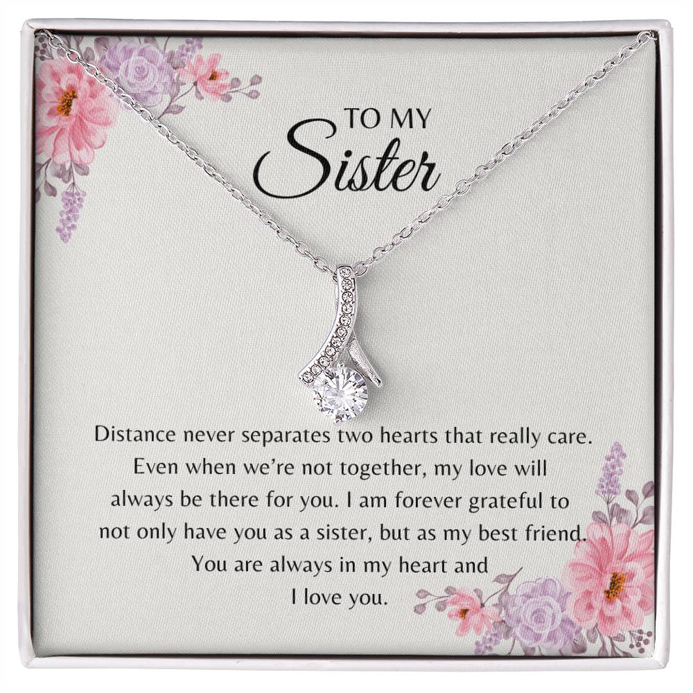To My Sister - Alluring Beauty Necklace (Yellow and White Gold Variants