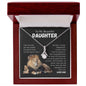 To My Beautiful Daughter From Dad Gift | Alluring Beauty Necklace