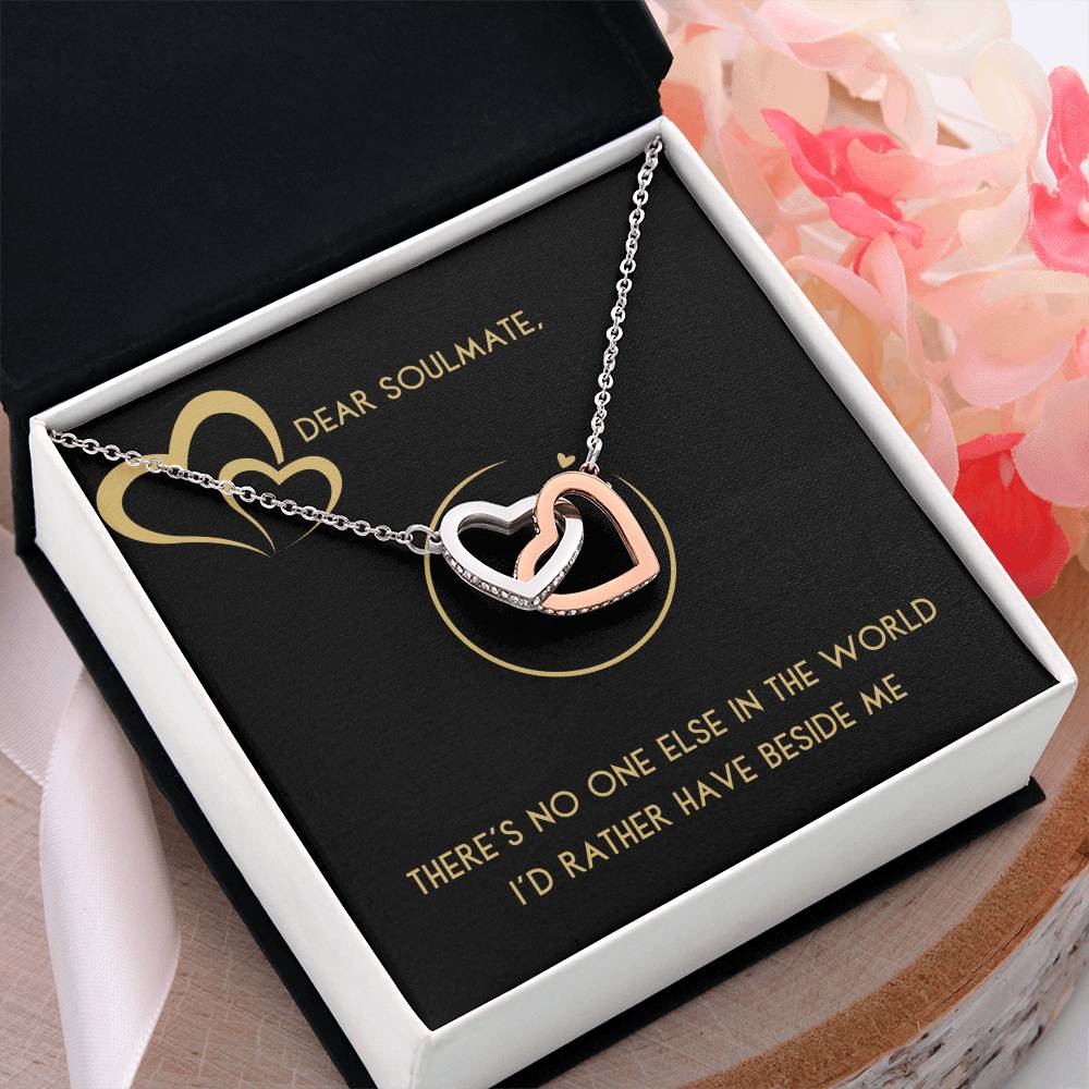Dear Soulmate Necklace - Interlocking Hearts Necklace