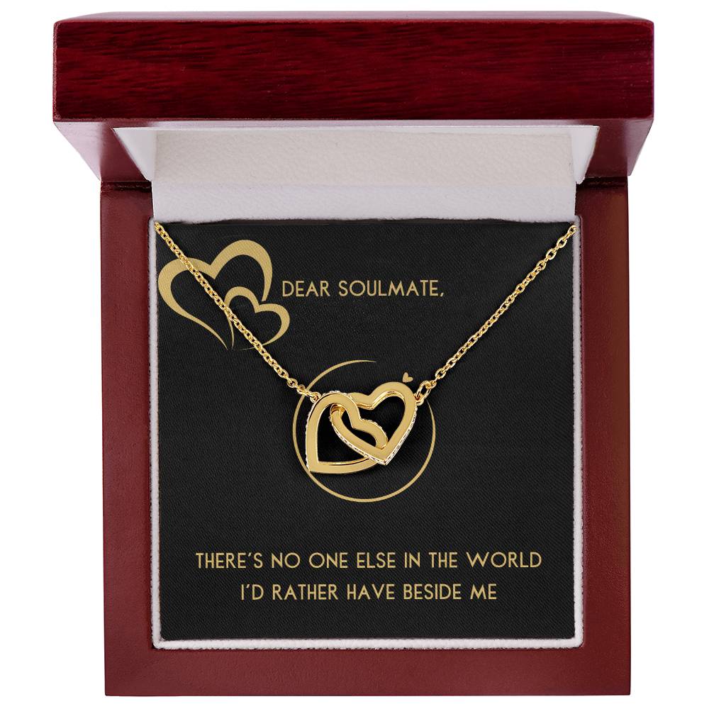 Dear Soulmate Necklace - Interlocking Hearts Necklace
