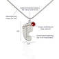 To An Amazing New Mom Est 2023 | Custom Baby Feet Necklace with Birthstone