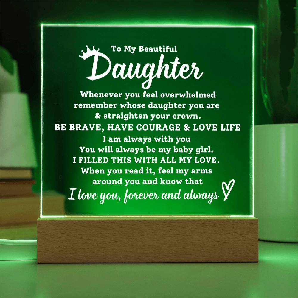 To My Daughter Gift - Acrylic Plaque / Night Light