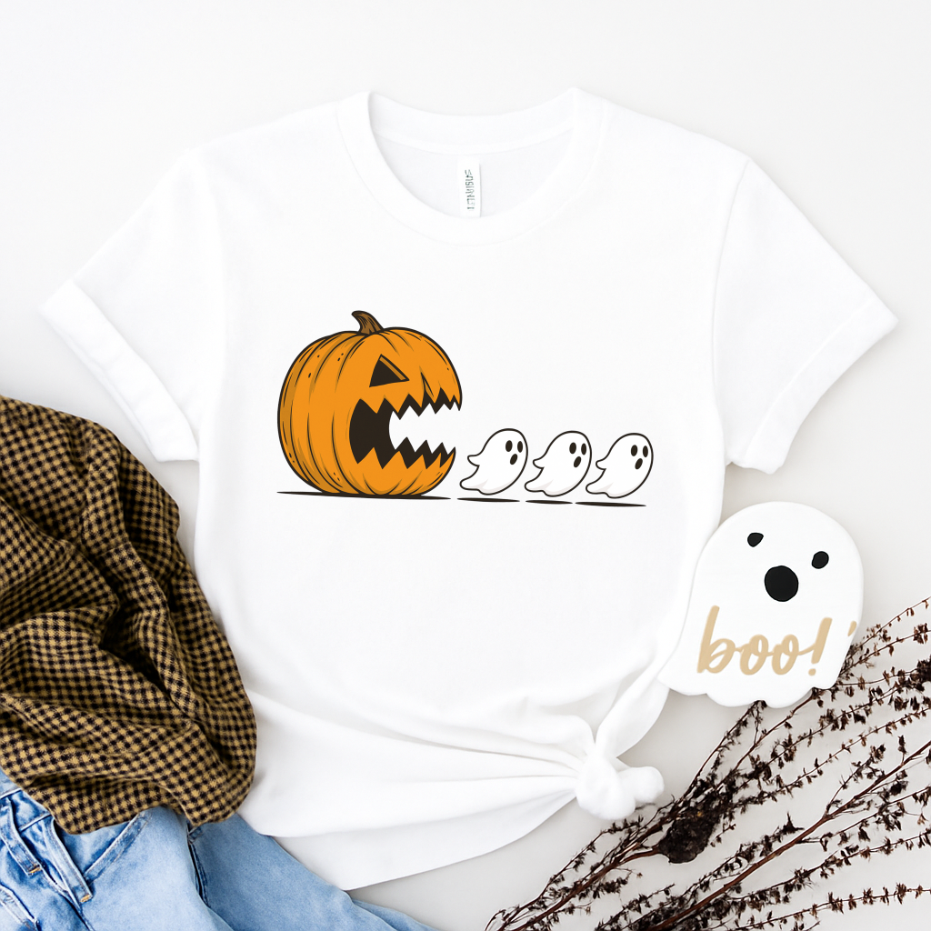 Halloween Ghost T-shirt, Halloween Gift, Fall Shirt, Cute Spooky Ghost Halloween Tshirt