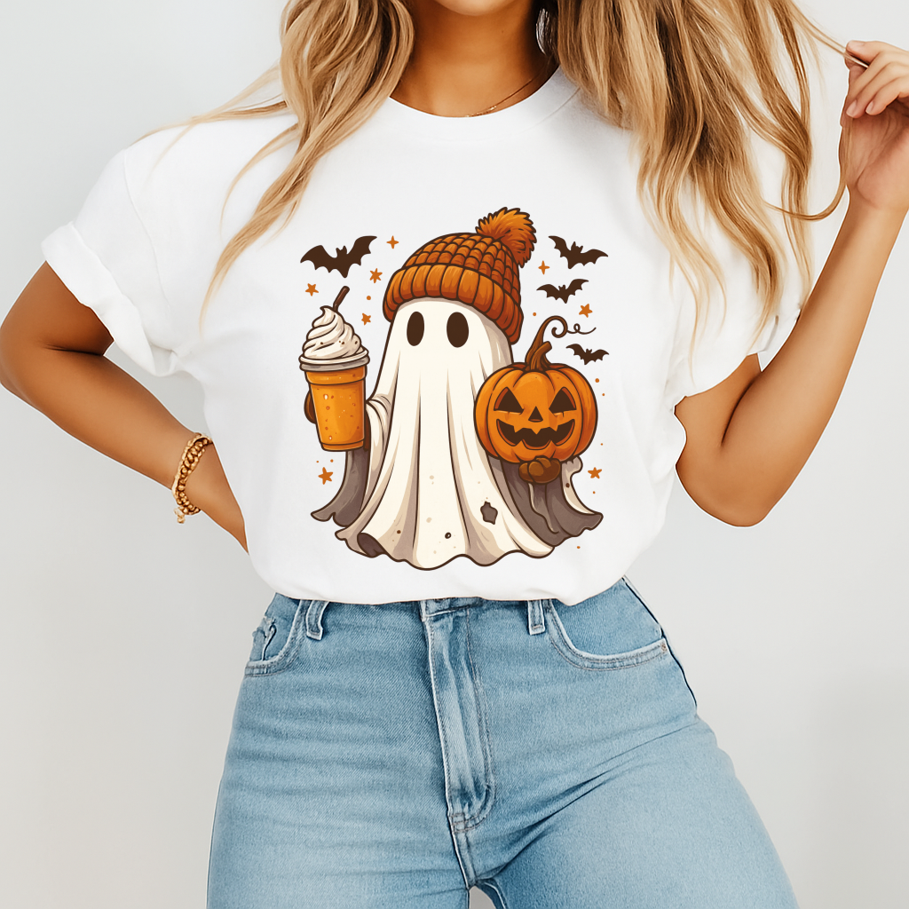 Halloween Ghost T-shirt, Halloween Gift, Fall Shirt, Cute Spooky Ghost Halloween Tshirt