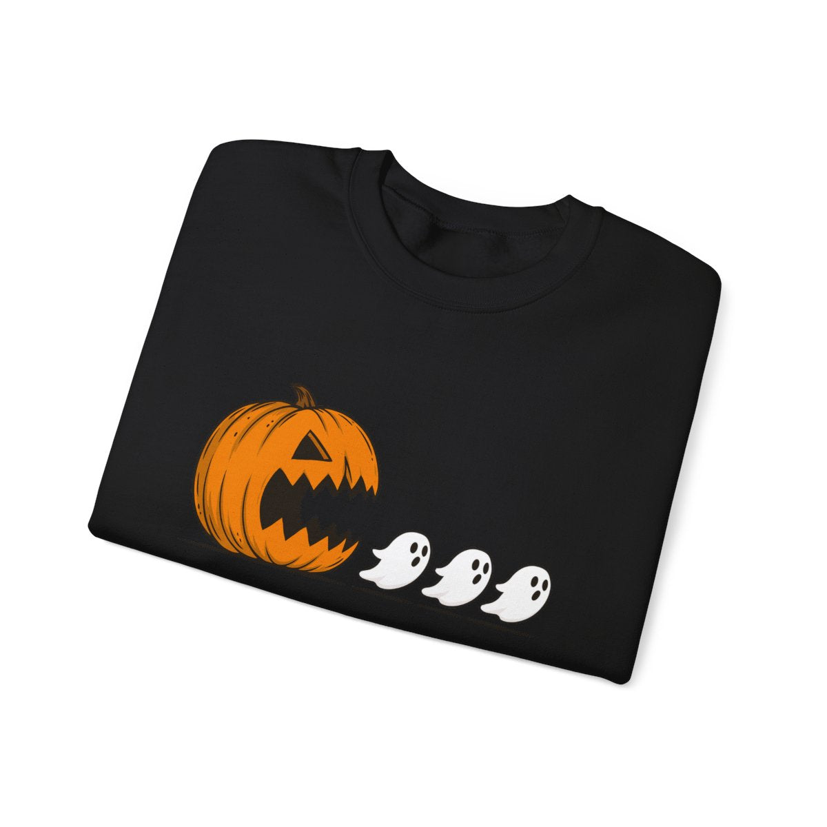 Pumpkin and Ghosts Sweatshirt, Halloween Sweatshirt, Heavy Blend™ Crewneck Sweatshirt
