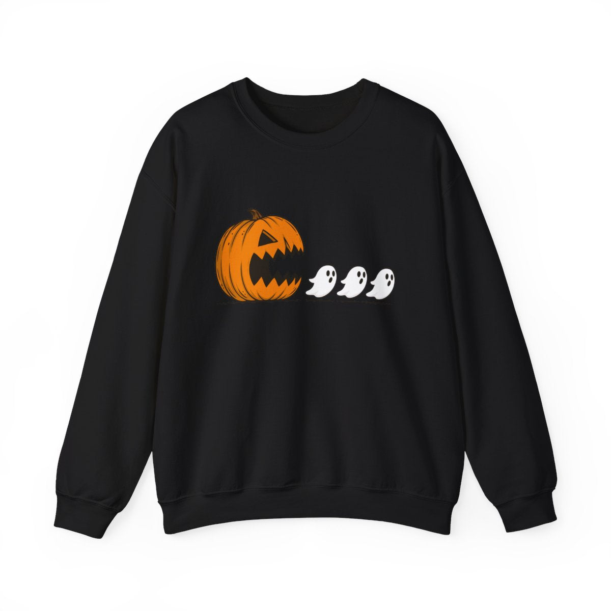 Pumpkin and Ghosts Sweatshirt, Halloween Sweatshirt, Heavy Blend™ Crewneck Sweatshirt