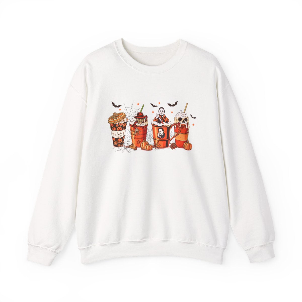 Halloween Coffee Late Sweatshirt, Sweatshirt for readers, Bookworm Sweatshirt, Halloween Sweatshirt, Heavy Blend™ Crewneck Sweatshirt