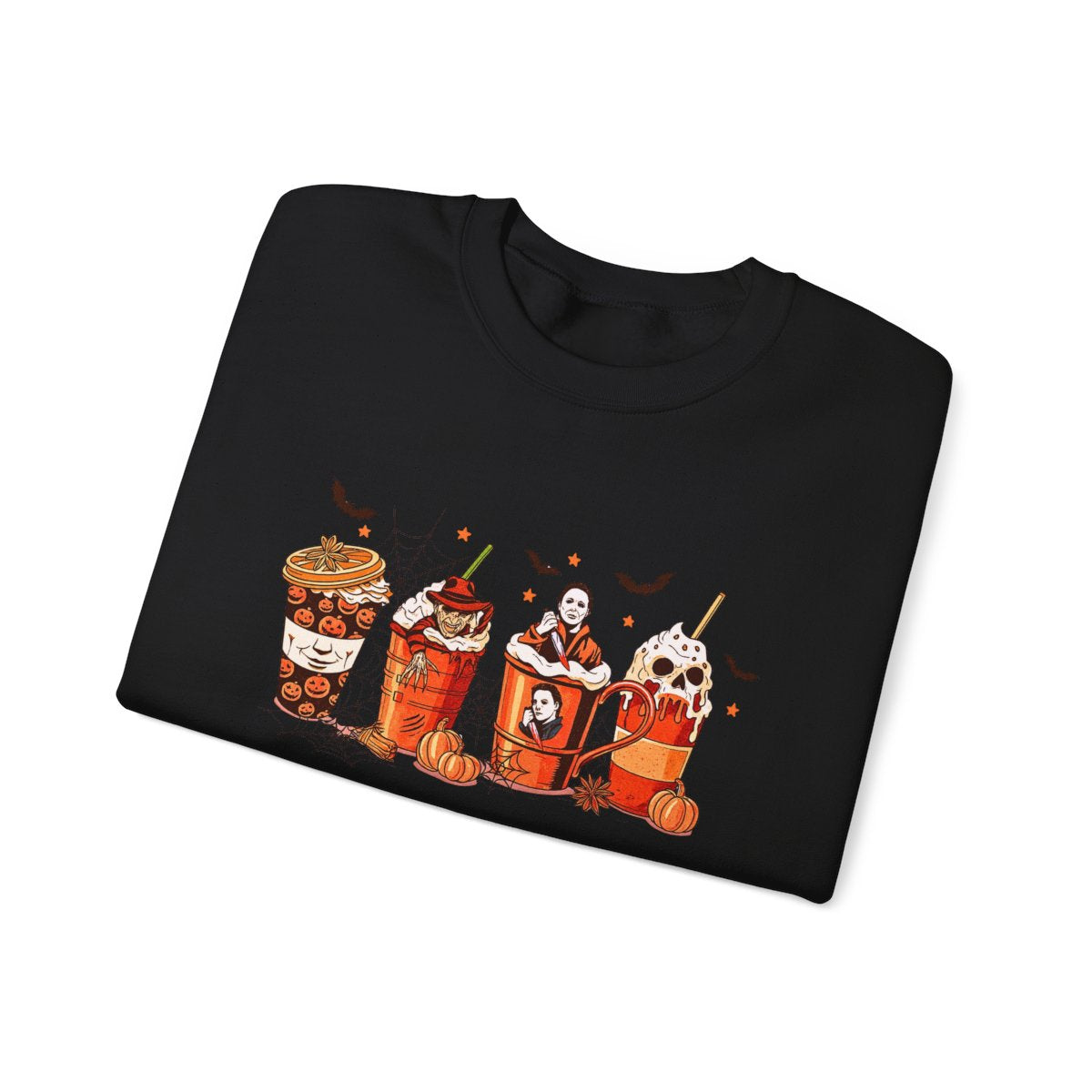 Halloween Coffee Late Sweatshirt, Sweatshirt for readers, Bookworm Sweatshirt, Halloween Sweatshirt, Heavy Blend™ Crewneck Sweatshirt
