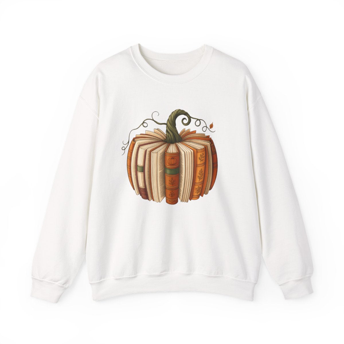 Halloween Pumpkin Sweatshirt, Sweatshirt for readers, Bookworm Sweatshirt, Halloween Sweatshirt, Heavy Blend™ Crewneck Sweatshirt