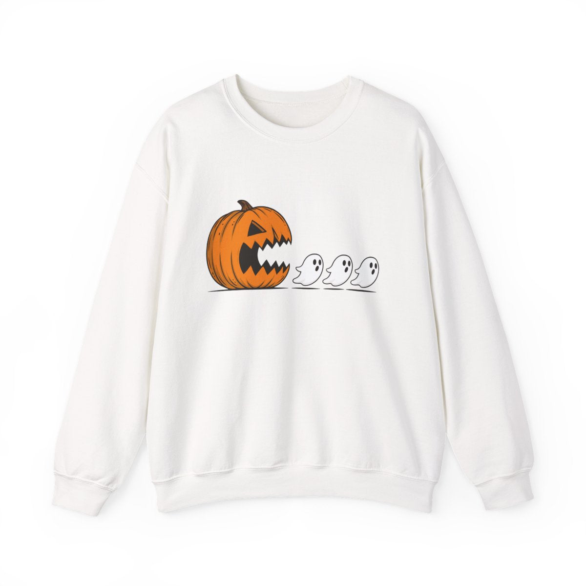 Pumpkin and Ghosts Sweatshirt, Halloween Sweatshirt, Heavy Blend™ Crewneck Sweatshirt