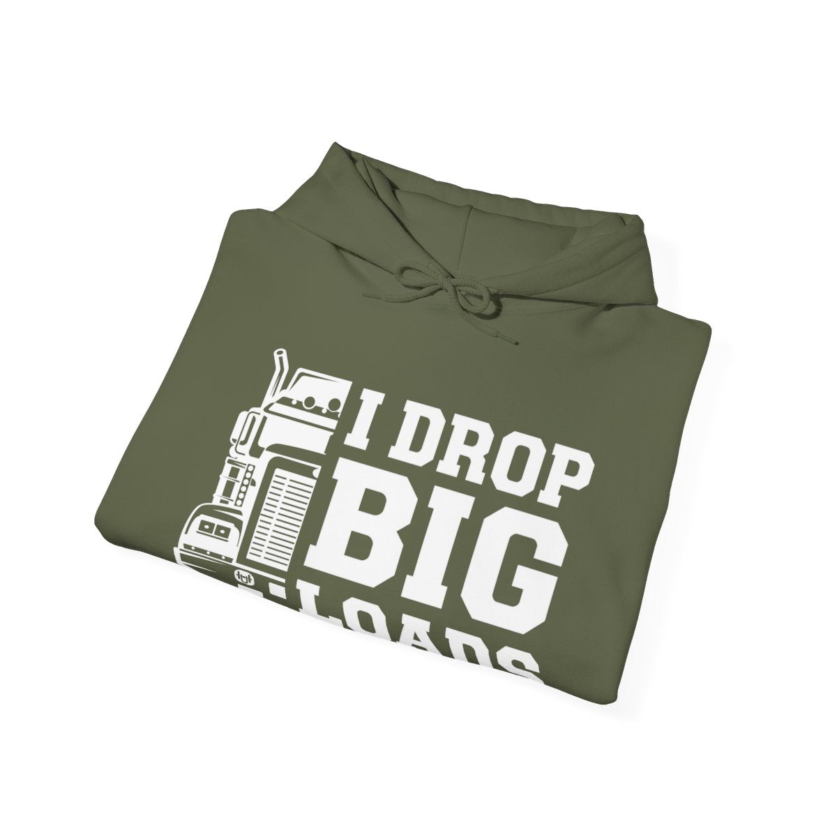 "I DROP BIG LOADS" Hoodie, Heavy Blend™ Hooded Sweatshirt, Trucker Hoodie, Gift for Truck Driver