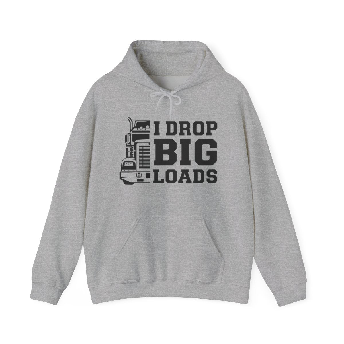 "I DROP BIG LOADS" Heavy Blend™ Hooded Sweatshirt, Trucker Hoodie, Gift for Truck driver