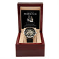 Gift for Husband to be from Wife | Men's Openwork Watch + MC